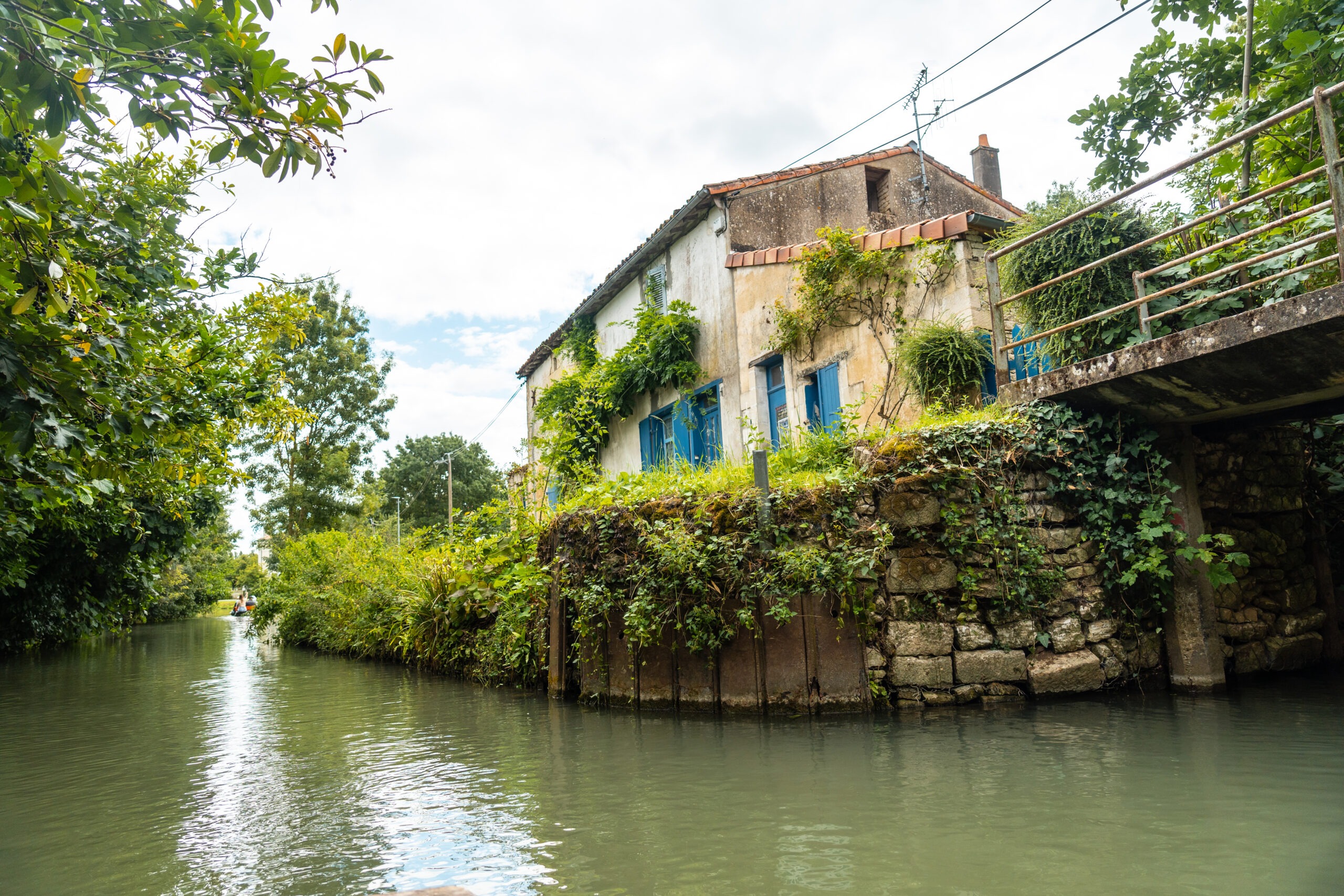 Pier Coulon and its beautiful canal, Marais Poitevin